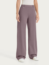 Pantalone a palazzo con tasche in Compact Light Marroni Donna - Ragno