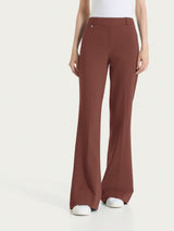 Pantalone flare in Compact Light Marroni Donna - Ragno