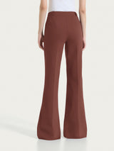 Pantalone flare in Compact Light Marroni Donna - Ragno