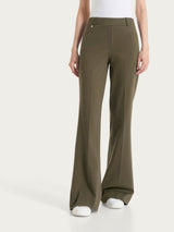 Pantalone flare in Compact Light Verdi Donna - Ragno