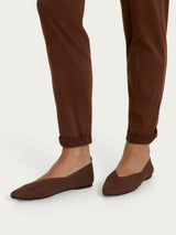 Brown Women's Slip-on Ballerinas in Knit - Ragno