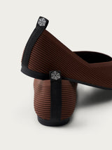 Brown Women's Slip-on Ballerinas in Knit - Ragno