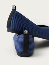 Blue Women's Slip-on Ballerinas in Knit - Ragno