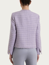 Giacca corta in Bouclé Viola Donna - Ragno