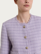 Giacca corta in Bouclé Viola Donna - Ragno