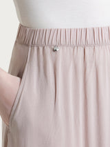 Pink Women's Voile Stretch Ruffle Long Skirt - Ragno