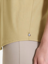 Top con spalla larga in Voile Stretch Verdi Donna - Ragno