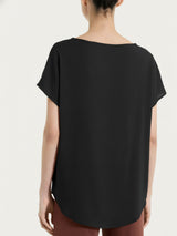 Blusa con manica a kimono in Voile Stretch Neri Donna - Ragno