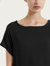 Blusa con manica a kimono in Voile Stretch Neri Donna - Ragno