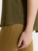 Blusa con manica a kimono in Voile Stretch Verdi Donna - Ragno