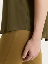 Blusa con manica a kimono in Voile Stretch Verdi Donna - Ragno