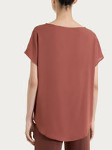 Blusa con manica a kimono in Voile Stretch Marroni Donna - Ragno
