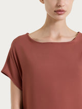 Blusa con manica a kimono in Voile Stretch Marroni Donna - Ragno