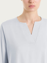 Blusa con scollo a V in Voile Stretch Rosa Donna - Ragno