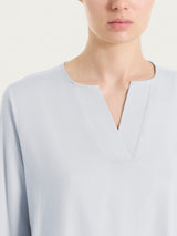 Blusa con scollo a V in Voile Stretch Rosa Donna - Ragno