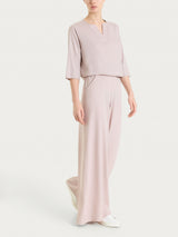 Blusa con scollo a V in Voile Stretch Rosa Donna - Ragno