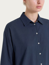 Voile Stretch Blau Damen 3/4-Arm Shirt - Ragno