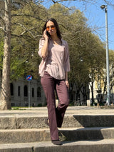 Camicia con manica 3/4 in Voile Stretch Rosa Donna - Ragno