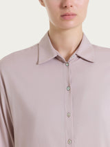 Camicia con manica 3/4 in Voile Stretch Rosa Donna - Ragno