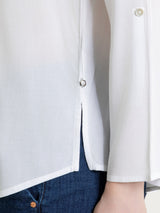 Camicia con manica risvoltabile in Voile Stretch Bianchi Donna - Ragno