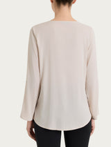 Camicia con manica risvoltabile in Voile Stretch Bianchi Donna - Ragno