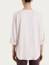 Camicia con manica risvoltabile in Voile Stretch Rosa Donna - Ragno