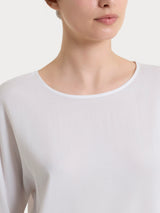 Blusa con manica 3/4 in Voile Stretch Bianchi Donna - Ragno