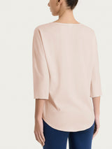 Blusa con manica 3/4 in Voile Stretch Rosa Donna - Ragno