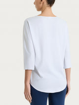 Blusa con manica 3/4 in Voile Stretch Rosa Donna - Ragno