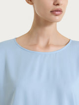 Blusa con manica 3/4 in Voile Stretch Azzurri Donna - Ragno