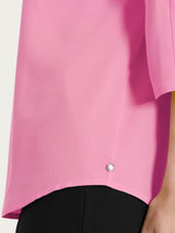 Blusa con manica 3/4 in Voile Stretch Rosa Donna - Ragno
