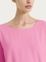 Blusa con manica 3/4 in Voile Stretch Rosa Donna - Ragno