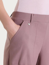 Pantalone a palazzo con tasche in Linen Super Fresh Viola Donna - Ragno