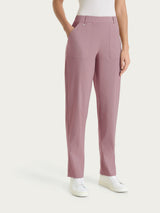Pantalone a carota con tasche in Linen Super Fresh Viola Donna - Ragno