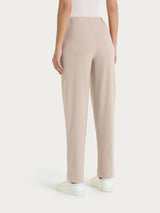 Pantalone a carota con tasche in Linen Super Fresh Marroni Donna - Ragno