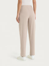 Pantalone a carota con tasche in Linen Super Fresh Marroni Donna - Ragno