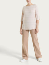 Pantalone ampio in Compact Light Marroni Donna - Ragno