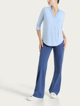 Wide pants in Compact Light Blue Women's - Ragno