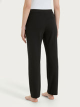 Pantalone dritto con tasche in Jersey di Cotone Neri Donna - Ragno