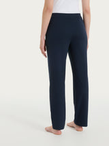 Pantalone dritto con tasche in Jersey di Cotone Blu Donna - Ragno