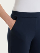 Pantalone dritto con tasche in Jersey di Cotone Blu Donna - Ragno