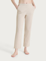 Pantalone dritto con tasche in Jersey di Cotone Bianchi Donna - Ragno