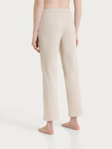 Pantalone dritto con tasche in Jersey di Cotone Bianchi Donna - Ragno