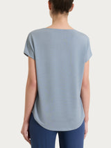 Maglietta con manica corta kimono in Summer Light Blu Donna - Ragno