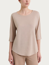 Maglietta con manica 3/4 kimono in Summer Light Marroni Donna - Ragno