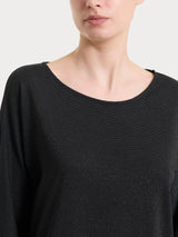 Maglietta con manica 3/4 kimono in Summer Light Neri Donna - Ragno