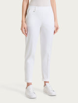 Pantalone chino slim con tasche in Satin Power Bianchi Donna - Ragno