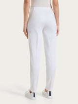 Pantalone chino slim con tasche in Satin Power Bianchi Donna - Ragno