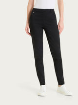 Pantalone chino slim con tasche in Satin Power Neri Donna - Ragno