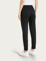 Pantalone chino slim con tasche in Satin Power Neri Donna - Ragno